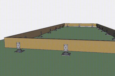 3D-modell: Punktfundament konstruksjon 3D-modell: Punktfundament konstruksjon